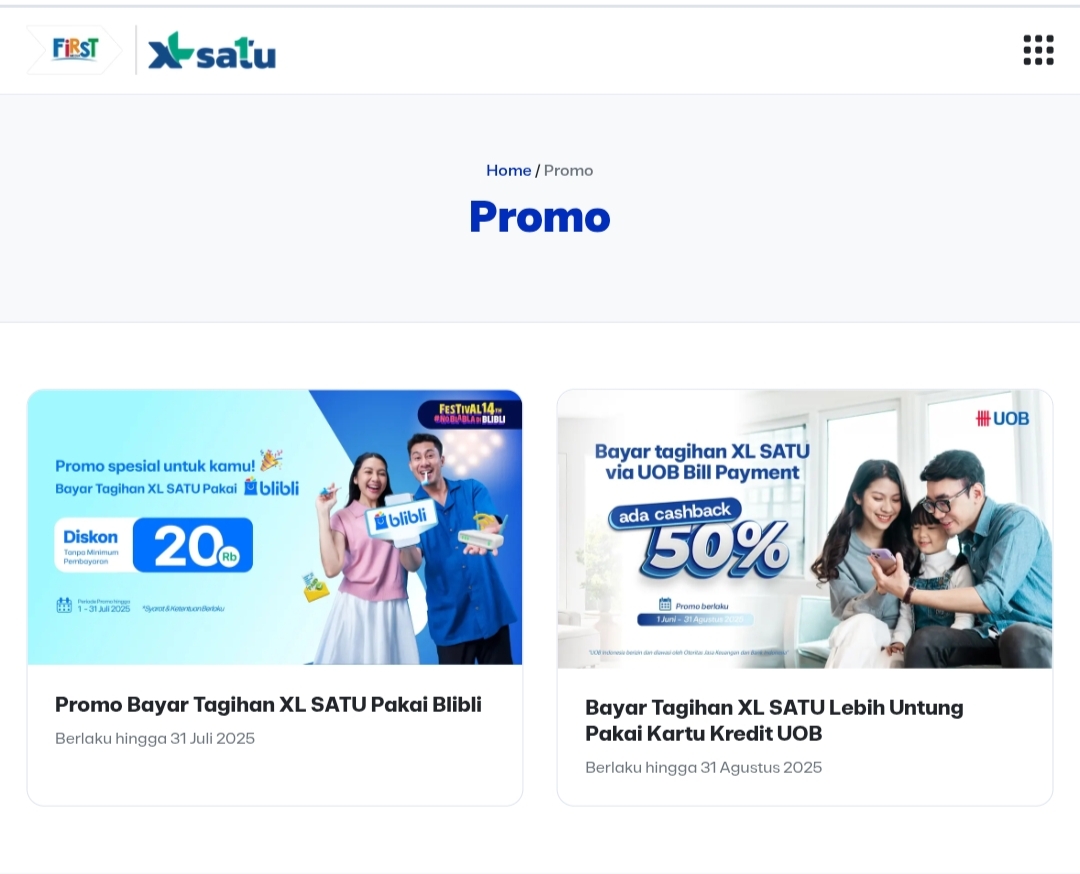 Website Promo XL SATU